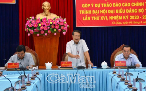 Một số yêu cầu cụ thể với Văn kiện trình Đại hội Đảng bộ tỉnh khóa mới