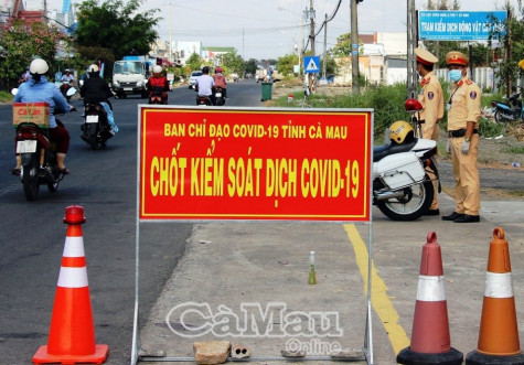 Cà Mau thành lập 4 chốt kiểm soát dịch Covid-19