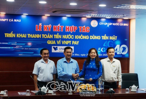Ký kết hợp tác thanh toán tiền nước qua ứng dụng VNPT Pay