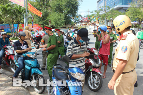 TP. Bạc Liêu: Từ ngày 9/2, xử phạt không đeo khẩu trang nơi công cộng