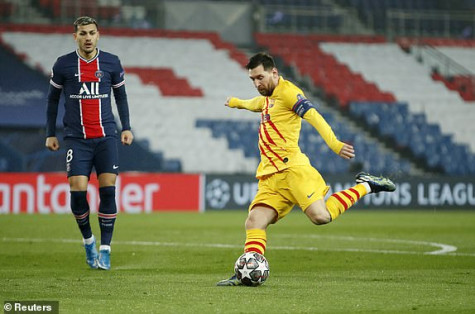 Cầm hòa Barca, PSG vào tứ kết Champions League.