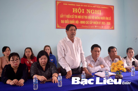 Cử tri nơi cư trú Phường 2 tín nhiệm cao với các ứng cử viên đại biểu HĐND các cấp