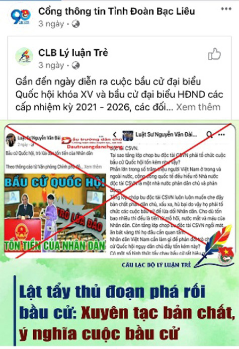 Tuổi trẻ Bạc Liêu đấu tranh chống thông tin xấu, độc