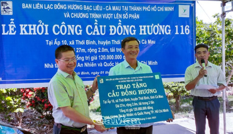 Nhiều công trình ý nghĩa của Ban Liên lạc đồng hương tại Cà Mau