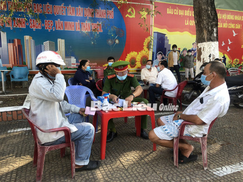 TP. Bạc Liêu: Lập các chốt xử lý người không đeo khẩu trang phòng dịch