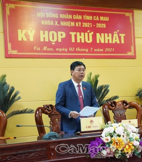 Khai mạc Kỳ họp thứ Nhất HĐND tỉnh Cà Mau khóa X, nhiệm kỳ 2021-2026