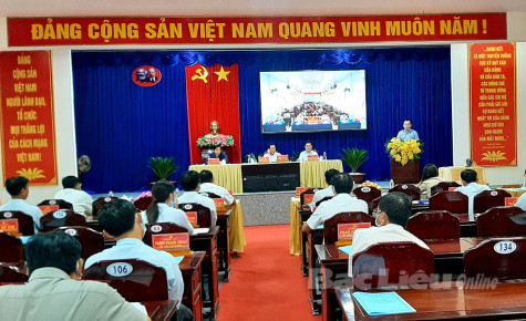 Huyện ủy Hoà Bình: Triển khai chương trình công tác 6 tháng cuối năm 2021