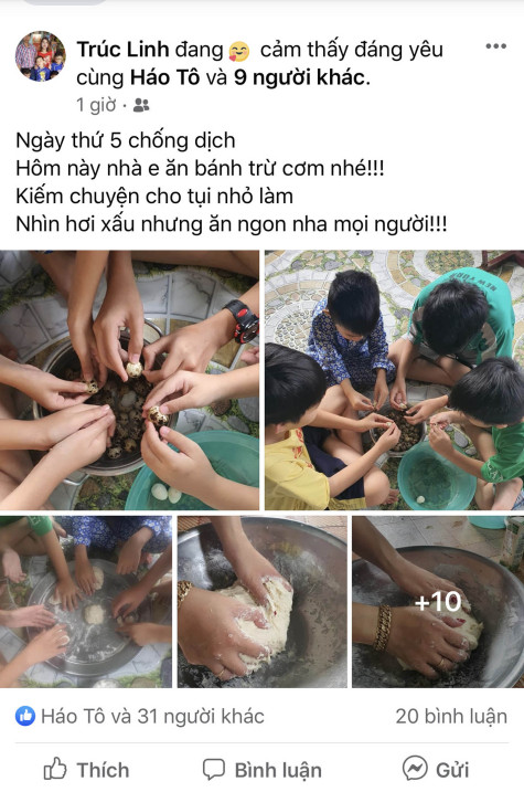 Những hình ảnh ở nhà lúc giãn cách xã hội