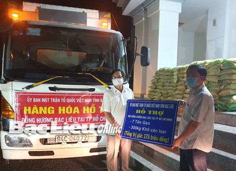 Hỗ trợ người dân Bạc Liêu gặp khó khăn do dịch COVID-19 tại TP. Hồ Chí Minh, Bình Dương, Đồng Nai