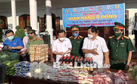 ​Bạc Liêu khởi động “Gian hàng 0 đồng” hỗ trợ người dân bị ảnh hưởng bởi dịch COVID-19