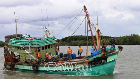 Bắt tàu cá Cà Mau vi phạm vùng biển nước ngoài