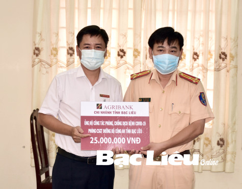 Ngân hàng NN&PTNN - Chi nhánh Bạc Liêu: Hỗ trợ hơn 700 triệu đồng cho công tác phòng, chống dịch COVID-19