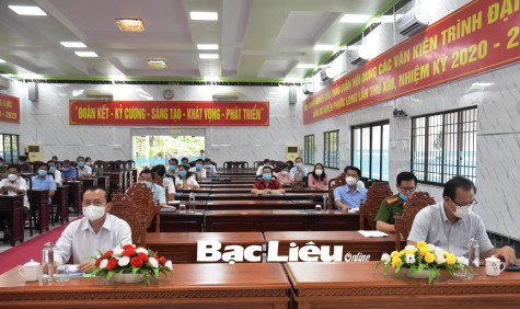 Đoàn công tác UBND tỉnh làm việc với huyện Phước Long về tình hình phòng, chống dịch COVID-19