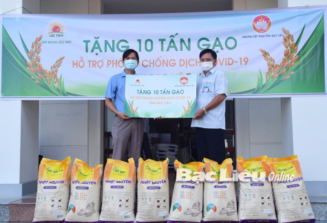 Ủy ban MTTQ Việt Nam tỉnh: Tiếp nhận 10 tấn gạo hỗ trợ phòng, chống dịch COVID-19