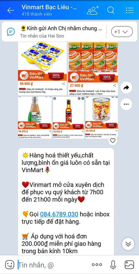 Sôi động chợ online mùa dịch