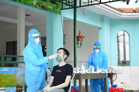 Lấy trên 158.000 mẫu tầm soát COVID-19 tại TP. Bạc Liêu