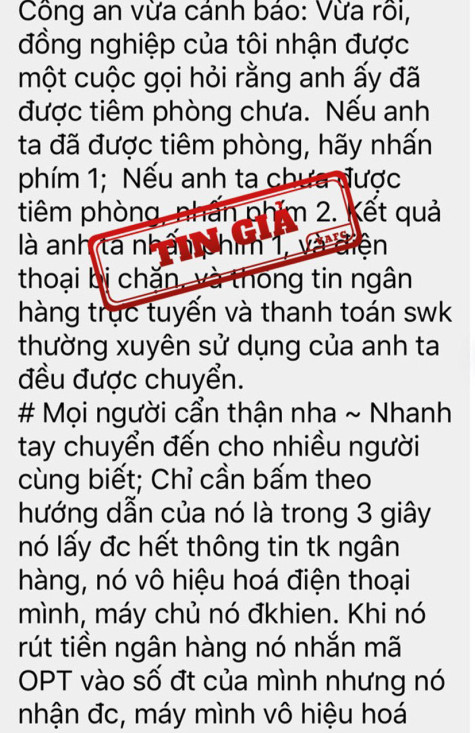 Cần cảnh giác với những tin đồn thất thiệt mùa dịch