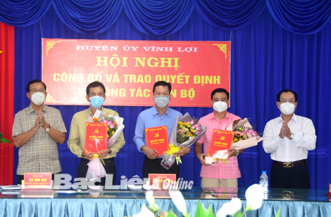 Ban Thường vụ Huyện ủy Vĩnh Lợi: ​Triển khai các quyết định về công tác cán bộ