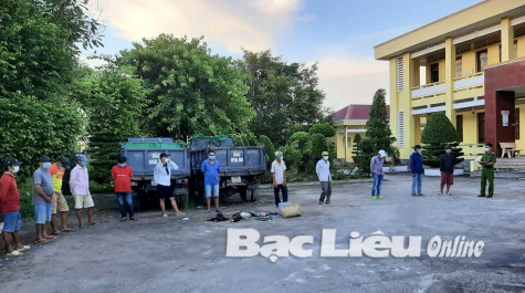 Công an huyện Đông Hải triệt xóa điểm đá gà ăn tiền trong thời gian giãn cách xã hội