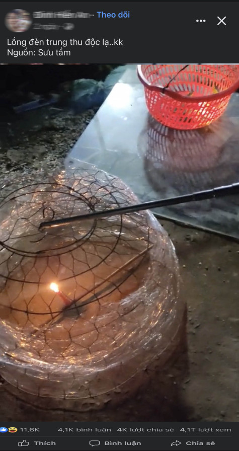 “Sáng tạo” lồng đèn đón Trung thu