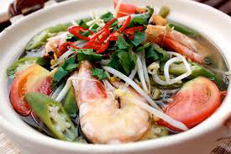 Quyến rũ canh chua tôm