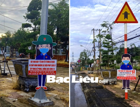 Độc đáo cách tuyên truyền phòng, chống dịch của tuổi trẻ Hòa Bình