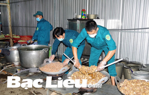 Bộ Chỉ huy Quân sự tỉnh: Phục vụ hàng ngàn bữa ăn mỗi ngày cho công dân về từ vùng dịch