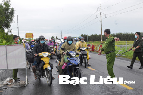 Người vào địa bàn tỉnh Bạc Liêu: Phải tuân thủ các quy định theo từng cấp độ