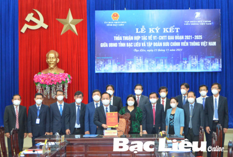 Thỏa thuận hợp tác về viễn thông và CNTT giữa UBND tỉnh Bạc Liêu và VNPT