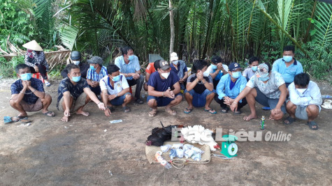 Công an huyện Hồng Dân: Bắt quả tang 17 đối tượng tham gia đá gà ăn tiền