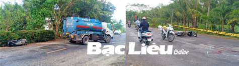 Xe bồn va chạm liên tiếp vào xe máy làm 2 bà cháu tử vong tại chỗ