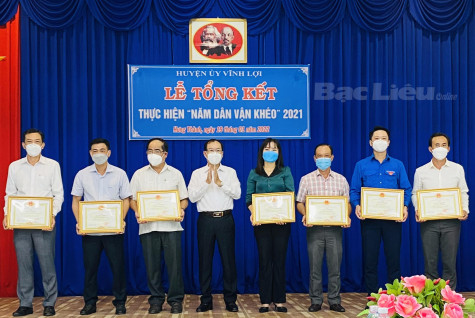 Huyện ủy Vĩnh Lợi: Tổng kết “Năm dân vận khéo” năm 2021
