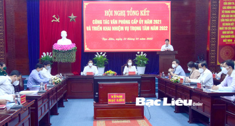 Văn phòng cấp ủy Bạc Liêu triển khai nhiệm vụ năm 2022