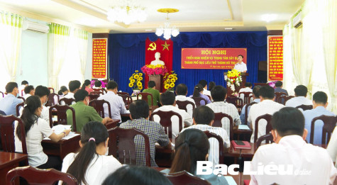 Triển khai nhiệm vụ xây dựng TP. Bạc Liêu trở thành đô thị loại I