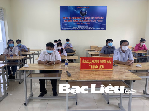 Bạc Liêu có 2 dự án tham gia cuộc thi Khoa học - kỹ thuật cấp quốc gia học sinh trung học năm 2022