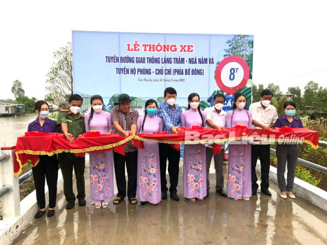 TX. Giá Rai: Khánh thành, thông xe tuyến đường Láng Trâm - Ngã Năm và tuyến Hộ Phòng - Chủ Chí