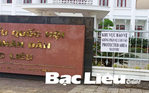 Khu vực bảo vệ, Khu vực cấm tập trung đông người ở TP. Bạc Liêu
