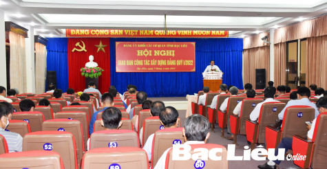 Ban Thường vụ Đảng ủy khối các cơ quan tỉnh: Giao ban công tác xây dựng Đảng quý I với cấp ủy cơ sở