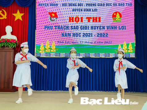 Gần 40 thí sinh tham gia hội thi Phụ trách Sao giỏi huyện Vĩnh Lợi