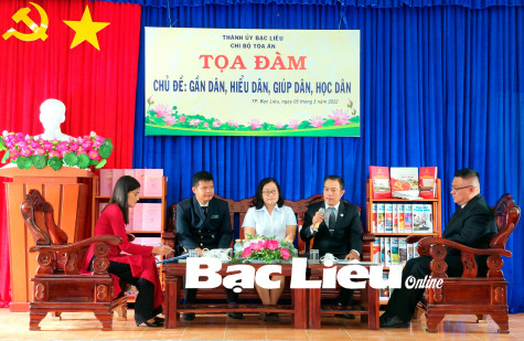 Chi bộ Tòa án nhân dân TP. Bạc Liêu: Tọa đàm chủ đề thực hiện lời dạy của Bác “Gần dân, hiểu dân, giúp dân, học dân”