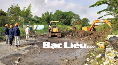 TP. Bạc Liêu: Bảo vệ thi công đường Hòa Bình nối dài