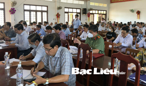 Đoàn đại biểu Quốc hội tỉnh Bạc Liêu tiếp xúc cử tri huyện Đông Hải