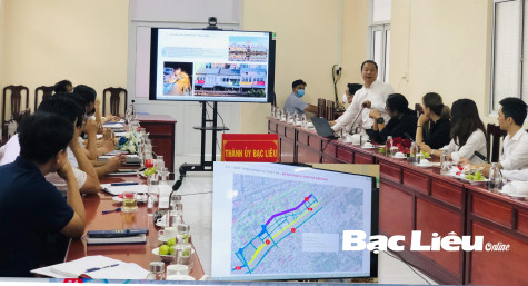 TP. Bạc Liêu làm việc với đơn vị tư vấn về thiết kế phố đi bộ Điện Biên Phủ