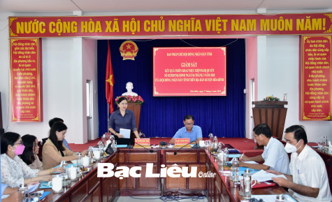 HĐND tỉnh giám sát kết quả thực hiện Nghị quyết 02 của HĐND tỉnh trên địa bàn huyện Hòa Bình