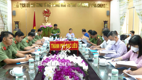 Công an tỉnh: Làm việc với UBND TP. Bạc Liêu về công tác thi hành án hình sự và tái hòa nhập cộng đồng trên địa bàn thành phố