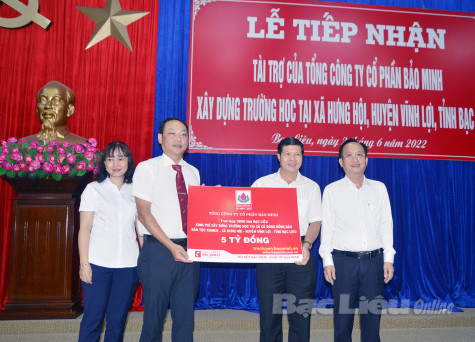 ​Tổng Công ty Cổ phần Bảo Minh: Hỗ trợ 5 tỷ đồng xây dựng trường học tại xã Hưng Hội