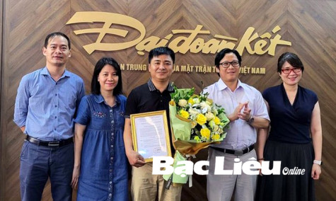 Ông Trần Quốc Trung được bổ nhiệm Trưởng Văn phòng Báo Đại Đoàn Kết khu vực ĐBSCL