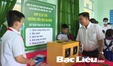 Huyện Hồng Dân tổ chức cuộc thi Sáng tạo thanh thiếu niên, nhi đồng năm 2022