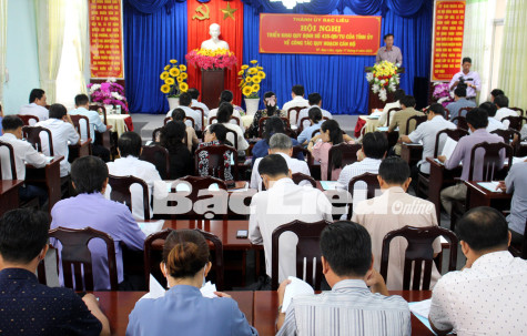 Thành ủy TP. Bạc Liêu: Triển khai Quy định về công tác quy hoạch cán bộ