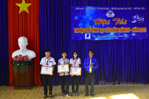 Hội thi Tin học trẻ tỉnh Bạc Liêu lần thứ 24 - năm 2022: 21 cá nhân và 3 giải tập thể được trao giải